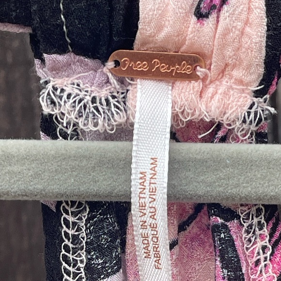 Free People Hot Tropics Floral Print halter Clinched Plunging V-Neck racer back - Picture 4 of 8